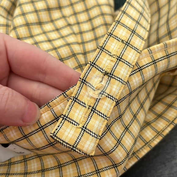 Hollister 90s Yellow Plaid Dress - Size S - Picture 3 of 10